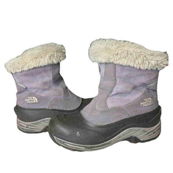 NORTH FACE WINTER BOOTS 400 GRAM Size US 4 Insulation Youth Girls Purple/Black - Picture 1 of 16